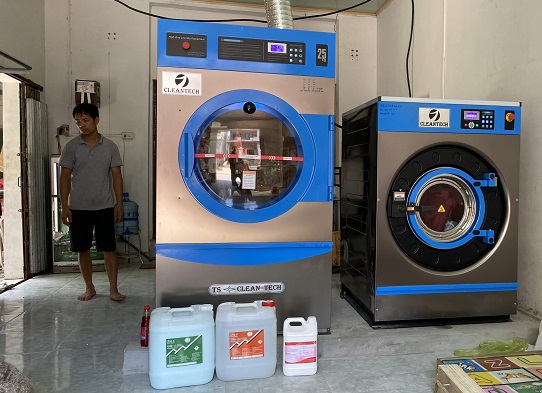 Hình ảnh máy giặt công nghiệp cho khách sạn mini